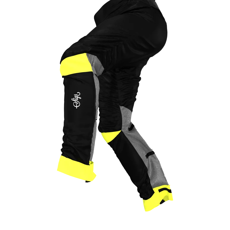 Spodnie przeciwdeszczowe Sigr ÖSTKUSTEN BIOMOTION ULTRAVIZ YELLOW CYCLING RAIN TROUSERS