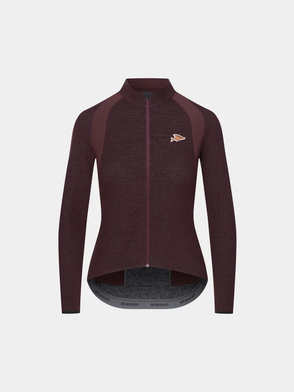 Koszulka damska z długim rękawem merino MARGUERITE V2 Cafe Du Cycliste 